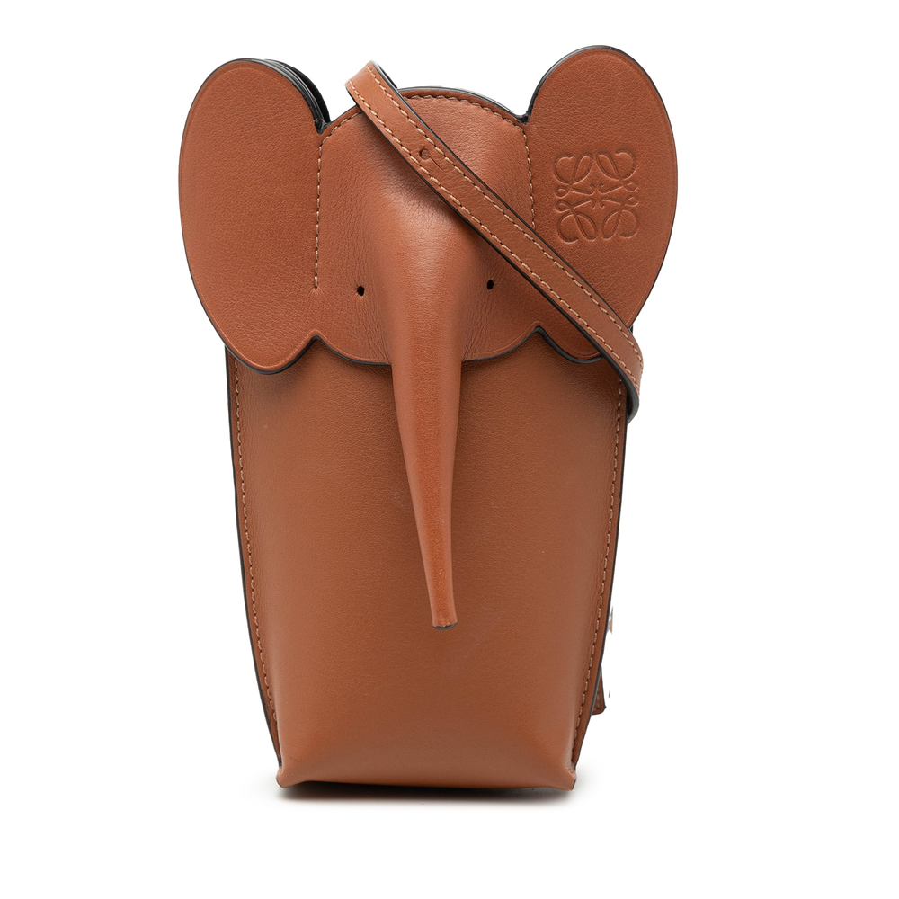 Pre-Loved LOEWE Leather Elephant Pocket Crossbody